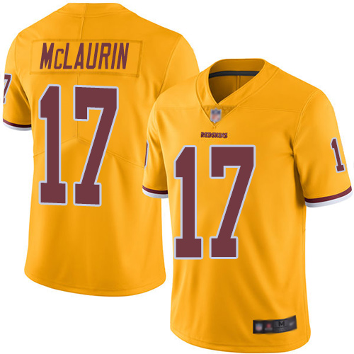 Washington Redskins Limited Gold Men Terry McLaurin Jersey NFL Football 17 Rush Vapor Untouchable